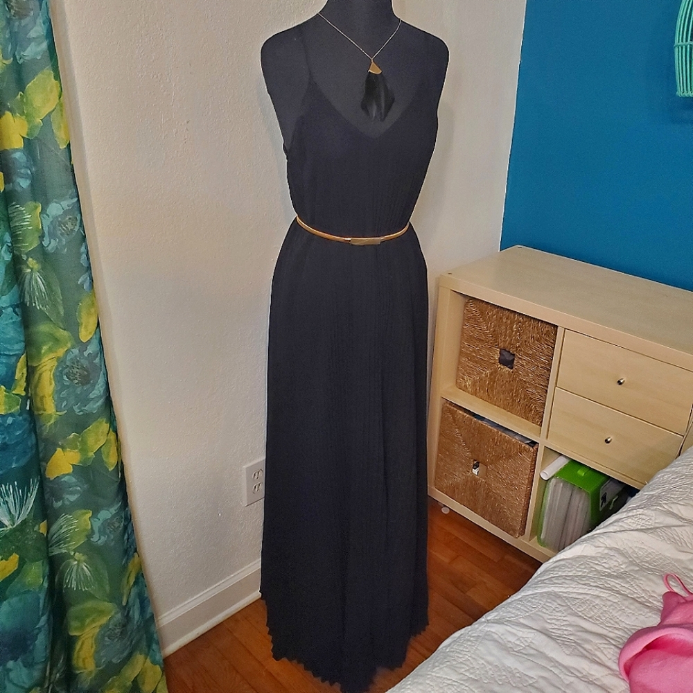 Black Pleated Maxi Dress by Victoria's Secret